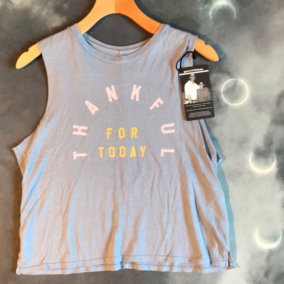 NWT good hYOUman “Thankful for Today” crop - Picture 3 of 11